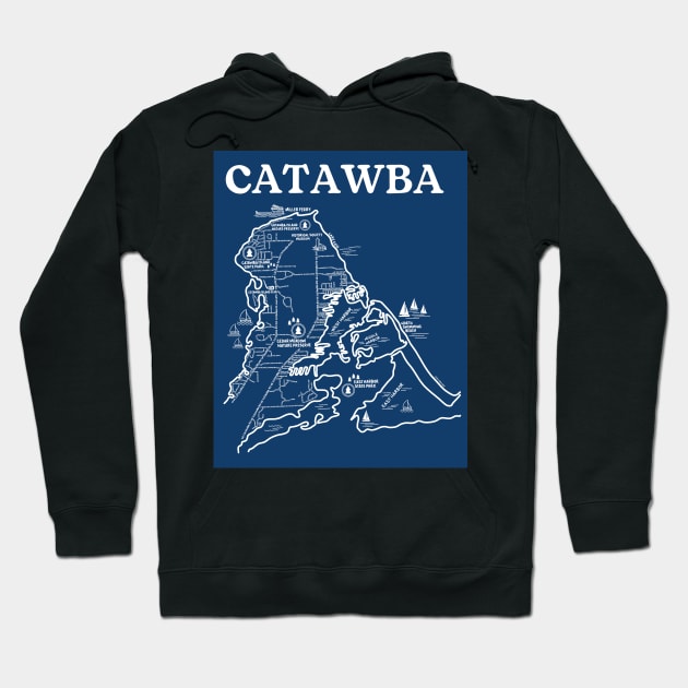 Catawba Map Hoodie by fiberandgloss